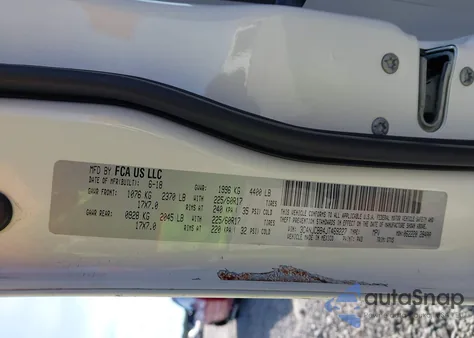 2018 Jeep Compass Sun And Wheel Fwd z USA, uszkodzony, nr VIN 3C4NJCBB4JT469227